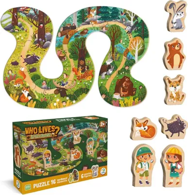 Obrázek produktu pro DODO Puzzle Kdo bydlí v lese? 16 panenek