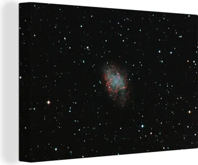 Produktbild von OneMillionCanvasses® - Leinwandbilder - 140x90 cm, Die Konstellation des Stiers im Universum, Wandbilder Kunstdruck Wanddekoration - Foto auf Leinwand - Gemälde auf Holzrahmen