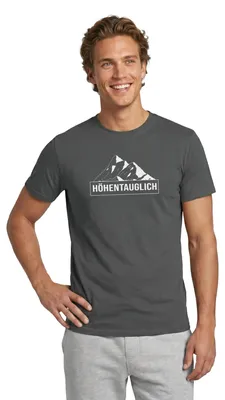 Produktbild von Spreadshirt Höhentauglich | Berg Wortwitz Männer T-Shirt, 3XL, Anthrazit