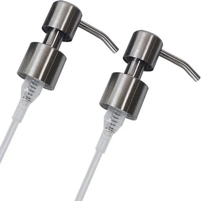 Image de Pompe à jet en acier inoxydable - Distributeur de savon liquide - Pièce unique - Acier inoxydable brossé