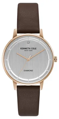 Image de Kenneth Cole New York Montre femme analogique à quartz en cuir KC50010001