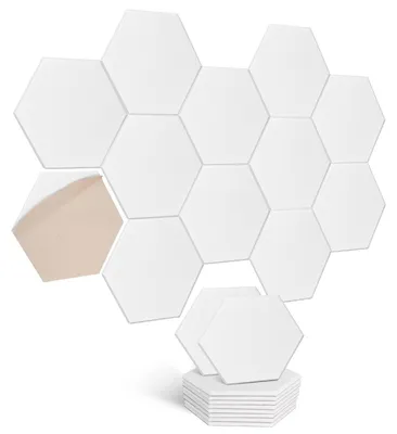Zdjęcie produktu dla Solidchoice - Sześciokątne panele dźwiękochłonne - 24 sztuki do izolacji akustycznej
