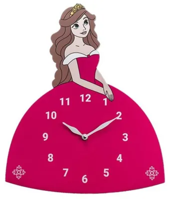 Produktbild von PRIM Kinderwanduhr Prinzessin Rosa 325 x 390 mm Quarzuhrwerk