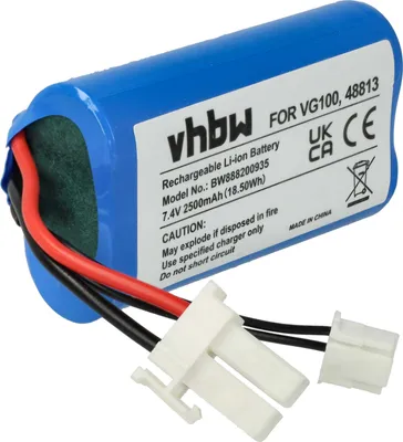 Produktbild von vhbw Akku Ersatz für Vorwerk 48813 für Home Cleaner Heimroboter Schwarz (2500 mAh, 7,4 V, Li-Ion)