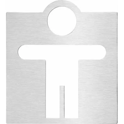 Produktbild von WC Herren Schild 120x120mm, polierter Edelstahl