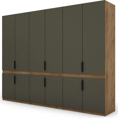 Produktbild von Meblast | Kleiderschrank 310x240 cm - Schiebetürenschrank | Lefkas-Eiche/Grafit | Praktisch, Modern