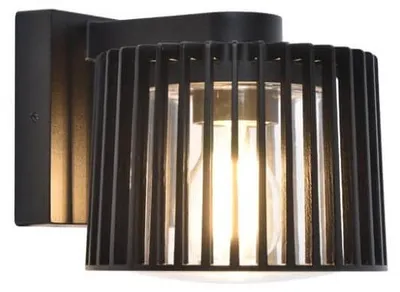 Obrázok produktu pre Vonkajšia nástenná lampa SHYNE, čierna, 1xE27x25W, hliník, rozmery: 15,3 x 16,1 x 19 cm, IP54, Lutec