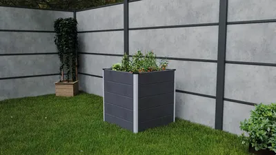Produktbild von Hochbeet klassisch GroJa Flex Cubus BPC 70 x 70 x 75 cm anthrazit