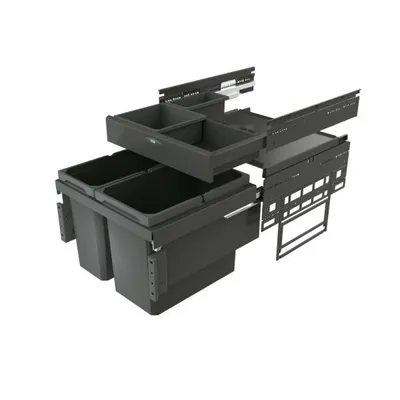 Immagine prodotto di Cestino Naber Cox® Base 360 S/500-2 con base, antracite, H 460 mm, 8013370