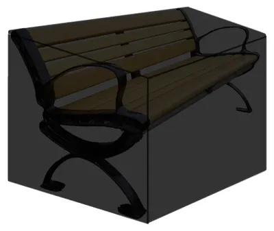 Imagen del producto de Funda para muebles de jardín, impermeable, fácil de instalar, para 2 plazas, dimensiones: 134x66x89 cm