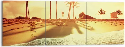 Produktbild von Bild auf Leinwand - Leinwandbild - Strand Meer Palme - 150x50cm - Wand Bild - Wanddeko - Wandbilder - Leinwanddruck - Bilder - Kunstdruck - Wanddekoration - Leinwand bilder - Wandkunst - CA150x50-3609