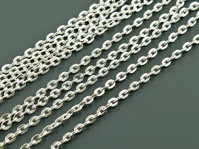 Produktbild von Vintageparts Gliederkette Silberfarben 5 m ovale Glieder 4x3 mm