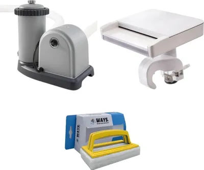 Produktbild von Intex - Wasserfall & Filterpumpe 5678 L/u & WAYS Scheuerbürste