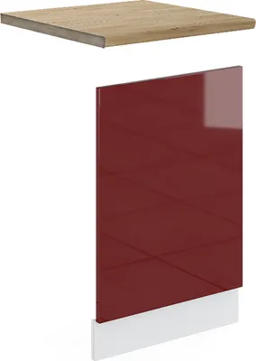 Obrázek produktu pro Přední panel Vicco R-Line Červená vysoký lesk 45 cm , PD Dub, Model 45880