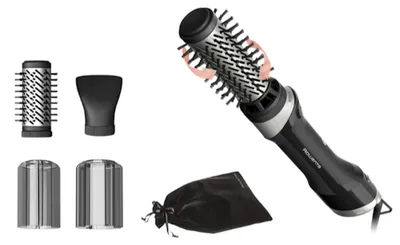 Obrázek produktu pro Rowenta Brush Activ UB9530, Kartáč na horký vzduch, Teplé, Knoflíky, Posuvník, Černá, Stříbrná, Poutko k zavěšení, Čína