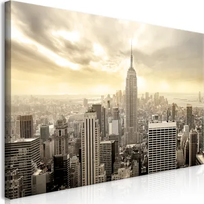 Produktbild von Wandbild Mega XXXL New York 250x125 cm Einteiliger XXL-Format Kunstdruck zur Selbstmontage Leinwandbilder moderne Bilder DIY Wanddekoration Wohnung Deko NY City Stad d-B-0081-ak-f