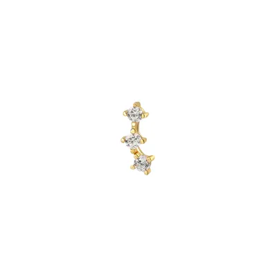 Produktbild von Xenox Damen 925 Sterling Silber Zirkonia-Piercing in goldfarben - PIERCING - XS91461G