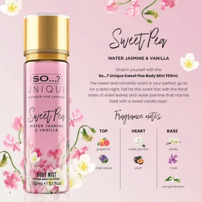 Produktbild von So Unique - Körperspray - Sweet Pea 150ml