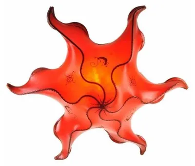 Image de Lampe orientale Plafonnier Lampe à suspendre Plafonnier marocain Lampe en cuir STERN Gecko 63 cm, rouge