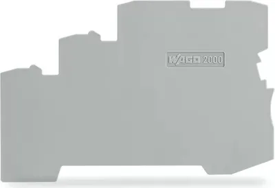 Immagine prodotto di 25 pezzi Piastra terminale/separatrice per 3 conduttori, grande - Piastra terminale/separatrice per morsettiera 2000-5391