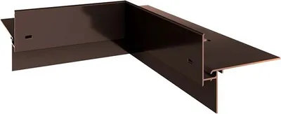 Produktbild von Renoplast Aluminium Traufprofil W35+ Belüftungsboden, Innenecke 90°, Braun
