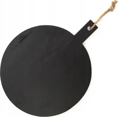 Produktbild von 4x Schneidebrettchen 40cm Rund Griff Akazienholz Küchen Servieren Kochen Tisch