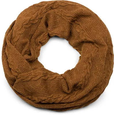 Produktbild von styleBREAKER Feinstrick Loop Schal mit Zopfmuster, Winter Schlauchschal, Loopschal, Strickschal, Uni 01018151