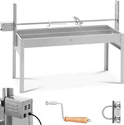 Obrázek produktu pro Expondo Royal Catering Gril na selata – s motorem – 40 kg – délka rožně: 127 cm – nerezová ocel