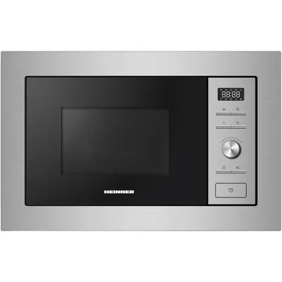 Obrázok produktu pre Heinner HMW-MDBI28GDIX, Vstavaný, Mikrovlnná rúra s grilom, 28 L, 800 W, Otočné, Tlačidlá, Čierna, Nerezová oceľ