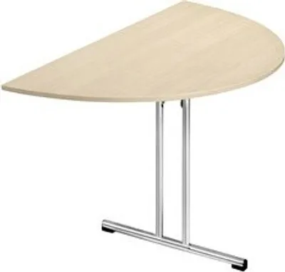Produktbild von SODEMATUB Mehrzwecktisch ahorn halbrund, Rundrohr chrom, 140,0 x 70,0 x 74,0 cm