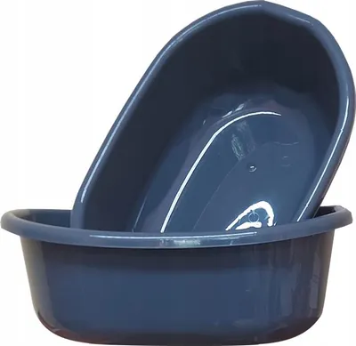 Image de Bol ovale 30,0 l avec poignées, plastique, gris, produit polonais