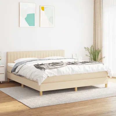 Produktbild von Maison Exclusive - Boxspringbett mit Matratze Creme 180x200 cm Stoff