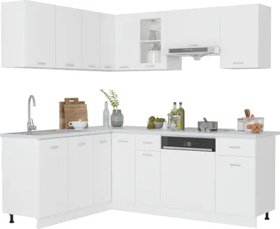 Immagine prodotto di mobile da cucina vidaXL 11 pezzi Lyon in legno bianco