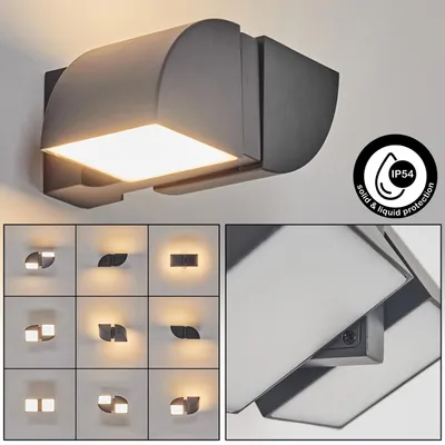 Produktbild von Marianopoli Wandlampe aus Metall/Kunststoff in Anthrazit/Weiß