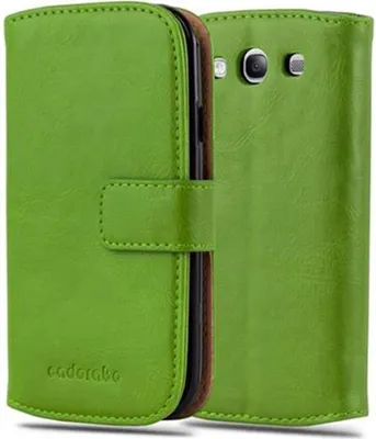Produktbild von Cadorabo Hülle für Samsung Galaxy S3 / S3 NEO Schutzhülle in Grün Handyhülle Book Tasche Case Etui Luxury