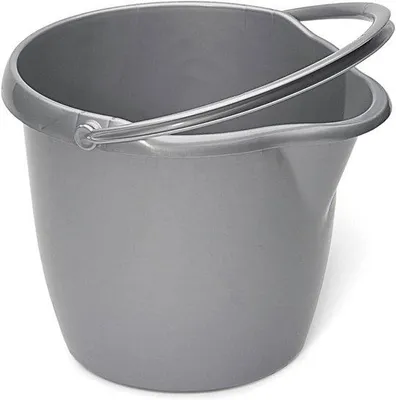Productafbeelding van Kunststof huishoudemmer met schenktuit - 12 liter wateremmer voor schoonmaak