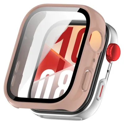 Produktbild von Für Huawei Watch Fit 4 Kunststoff Watch Hülle + Tempered 9H Hart Glas Pink