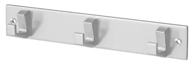 Produktbild von Wandgarderobe - Garderobenleiste Aluminium 3 Haken - Pro Stück