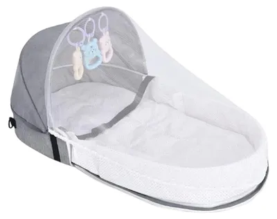 Productafbeelding van Draagbaar Kinderbed van Linnen met Net