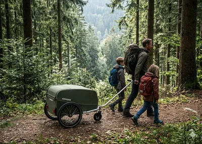 Croozer Cargo Kalle Ride & Wander Bundle Moss Green