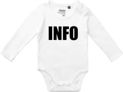Produktbild von Huuraa Baby Body Info Symbol 62 White  Baumwolle Fairtrade Langarmbody Geschenkidee