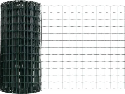 Produktbild von vidaXL Eurozaun mit Pfosten 10 x 0,4 m PVC-beschichteter Stahl Grün
