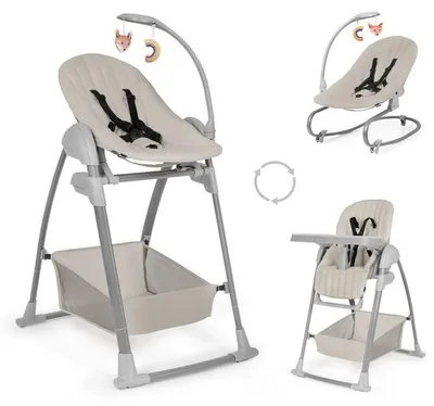 Produktbild von Hauck Sit N Relax 3in1, Multifunktions-Hochstuhl, Gepolsterter Sitz, Beige, Einfarbig, 5-Punkt, 15 kg