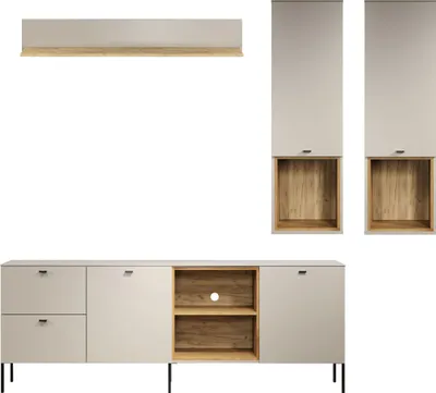 Produktbild von trendteam Wohnen Sao Paulo Wohnkombination Kaschmir/Evoke Eiche