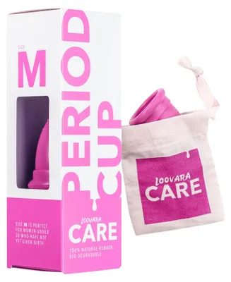 Produktbild von LOOVARA Menstruationstasse Menstrual Cup Größe M aus 100% Naturkautschuk, silikonfrei, Ohne Bleichmittel, Lebensdauer bis zu 10 Jahre