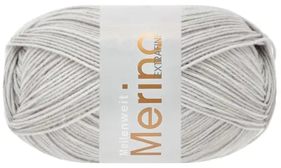 Produktbild von Lana Grossa - Meilenweit 100g Merino Extrafine uni 2464 hellgrau