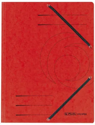 Produktbild von Einschlagmappe mit Gummizug Karton rot Packung mit 25 Stück