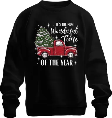 Produktbild von Most Wonderful Time of the Year - Weihnachten Weihnachtsgeschenk Christmas Uni Weihnachtspullover, Schwarz, M