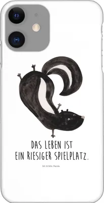 Produktbild von Mr. & Mrs. Panda Iphone 11 Handyhülle Stinktier Handstand - Weiß - Geschenk, Wildtier, Skunk, Raubtier, Cover, Stinker, Spielplatz, Handy Schutzhülle, Hülle, Pro