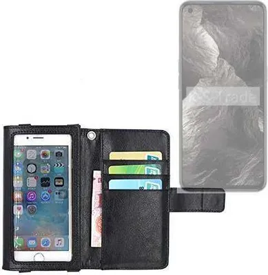 Produktbild von K-S-Trade Handy Hülle Schutz Hülle Kompatibel mit Realme GT Master Edition Case mit Displayschutz / Schutzfolie Flip Cover Wallet case Etui Hülle